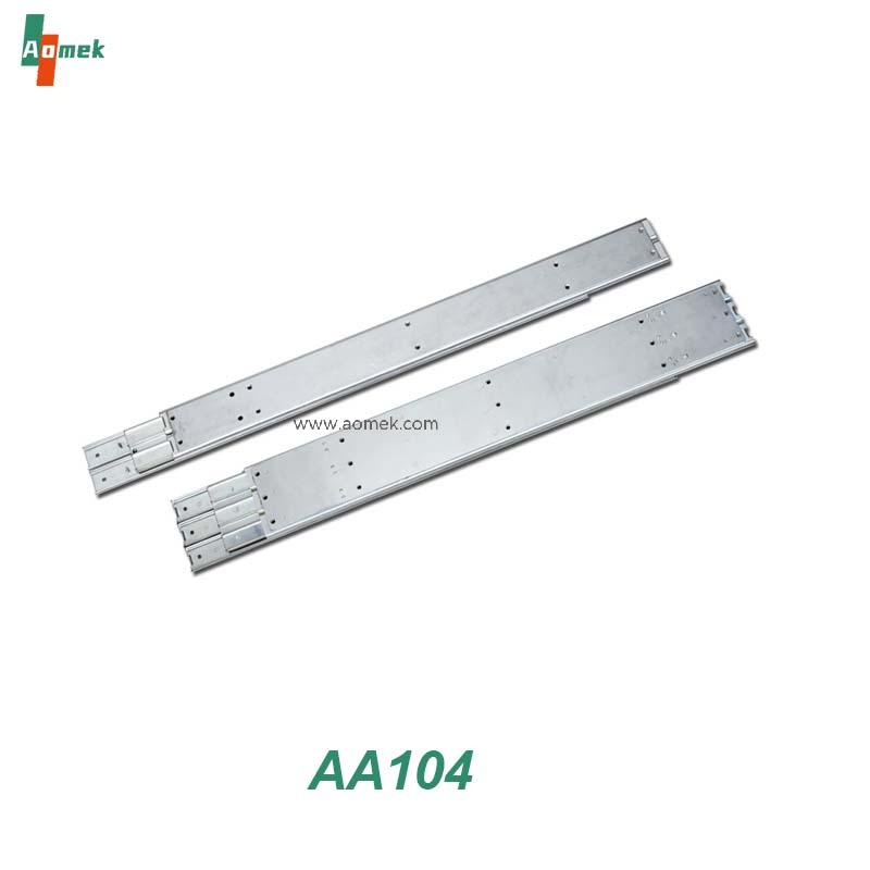 2 Rows ball bearing slides long heavy duty drawer slide rails two way full extension slides AA104