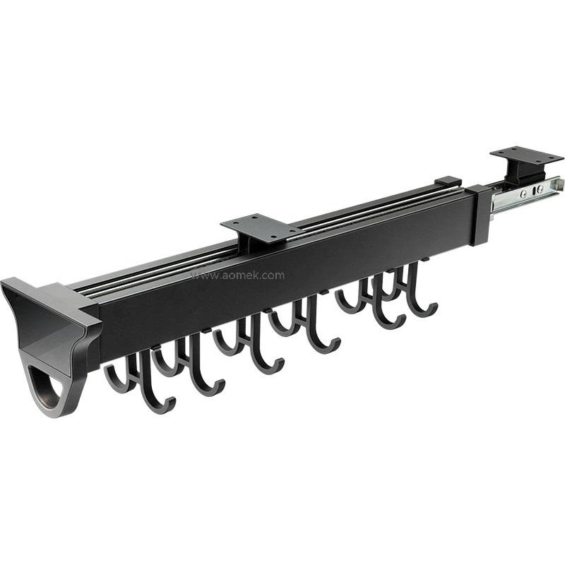 Multi-functional Push-pull Hanging Shelf Kitchen Pot Hook Moveable Balcony Storage Cabinet Wardrobe Drawer Rack AD008